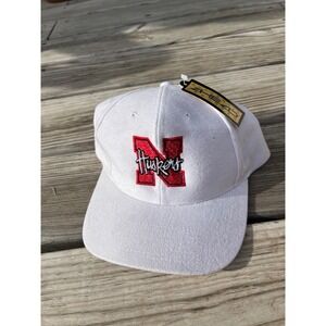 Nebraska Huskers White Baseball Cap Hat Ahead Headgear NCAA Football